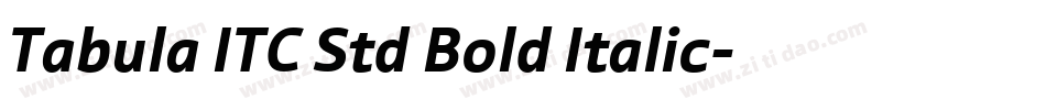 Tabula ITC Std Bold Italic字体转换